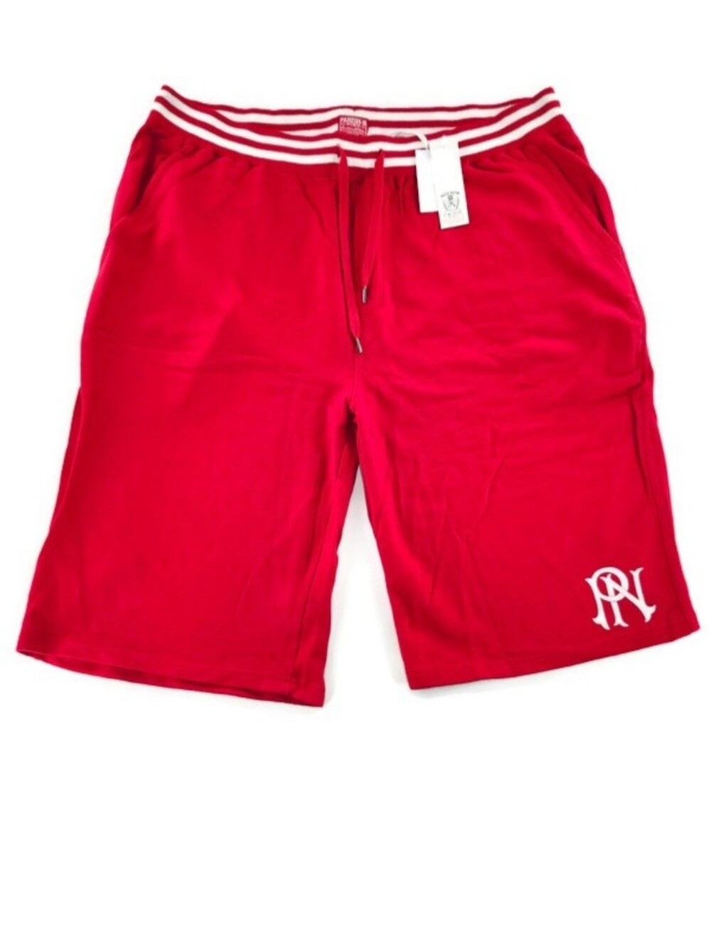 Parish Nation 100% Cotton Red French Terry Pull-On Casual Sweatshorts